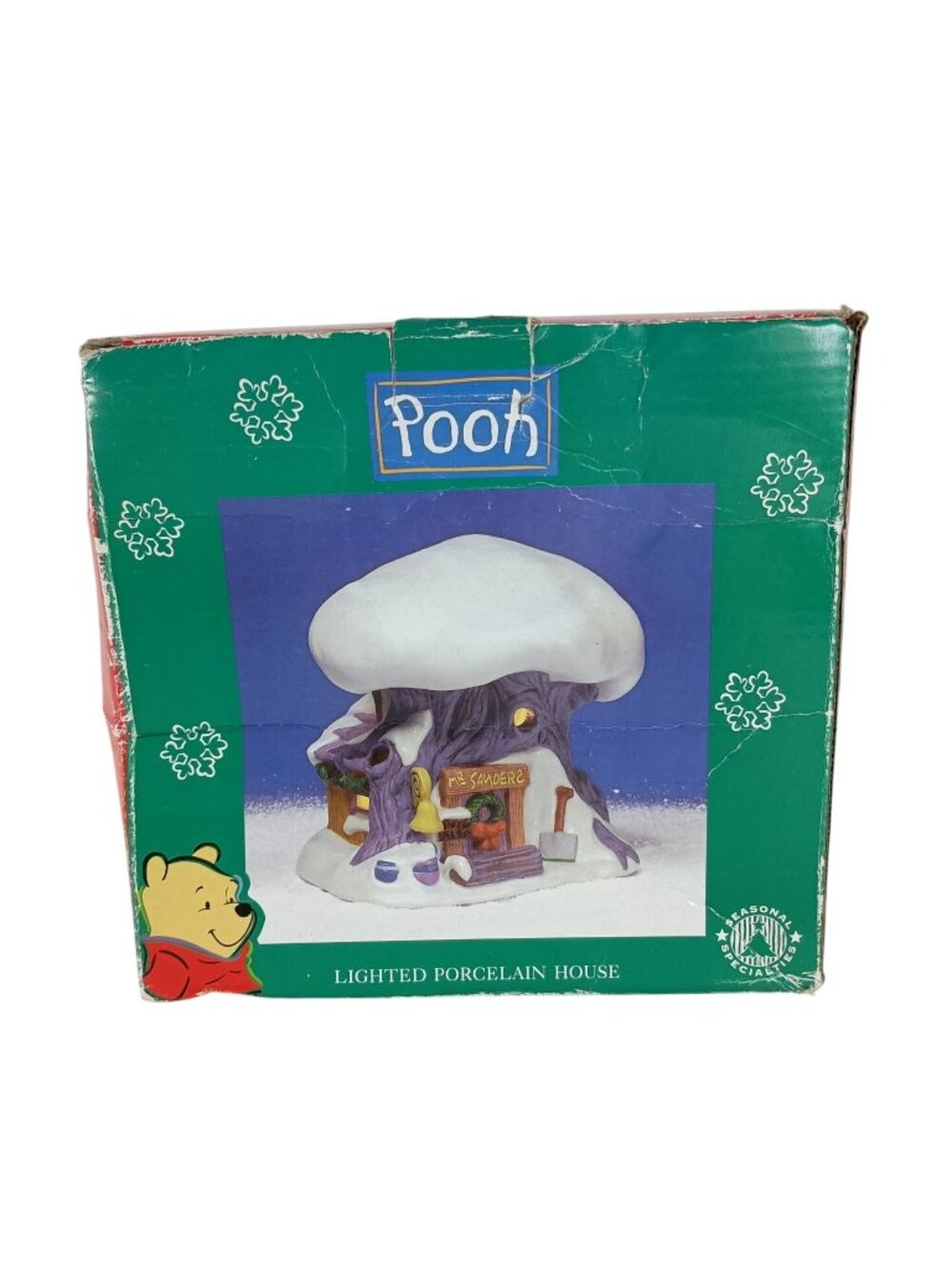 Disney Pooh's House Lighted Porcelain House Seasonal Specialties Christmas - Picture 9 of 9
